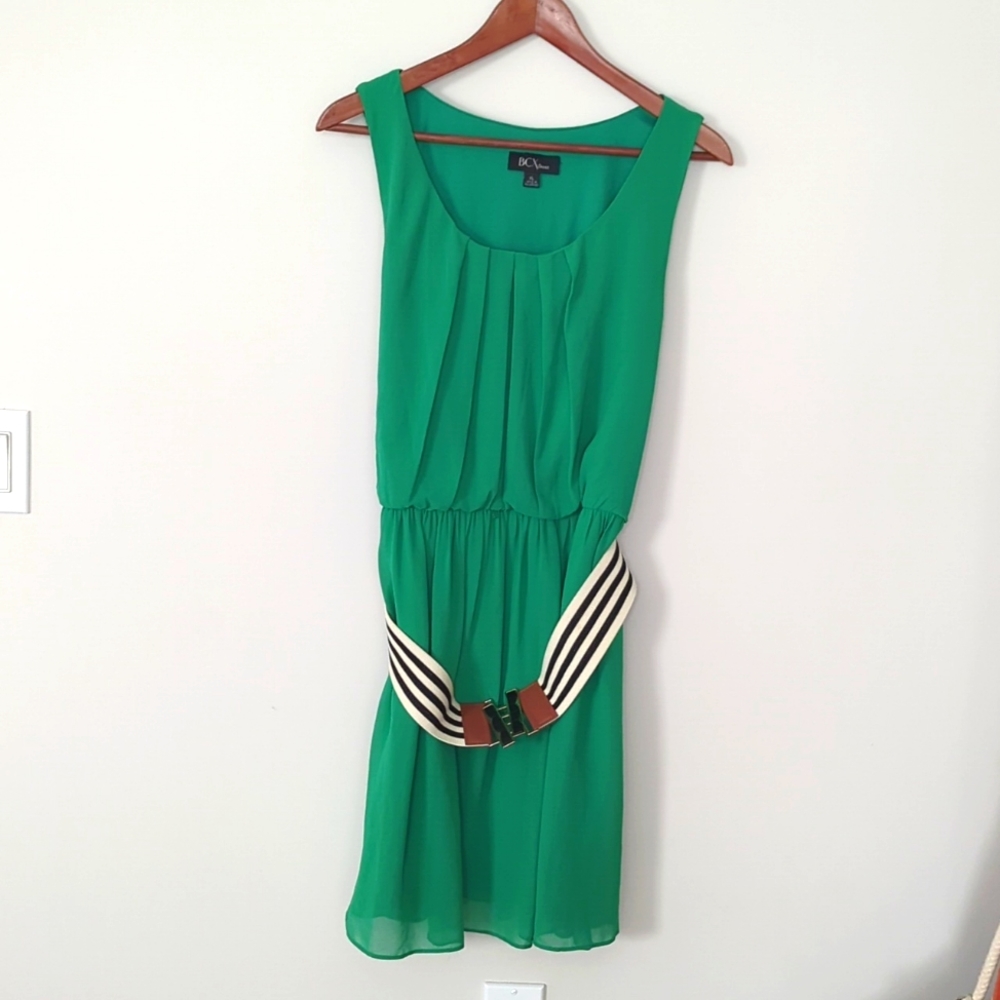 BCX Green Dress with Belt